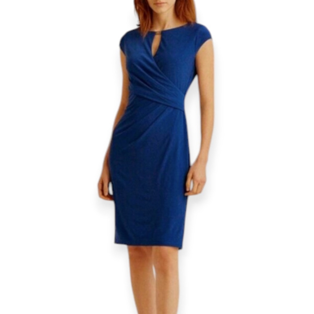 Ralph Lauren Cobalt Blue Cocktail Party Dress Event Dress SZ 4 - 6